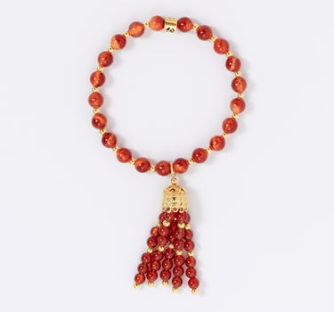 Carnelian Tassel Bracelet