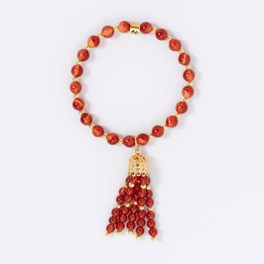 Carnelian Tassel Bracelet