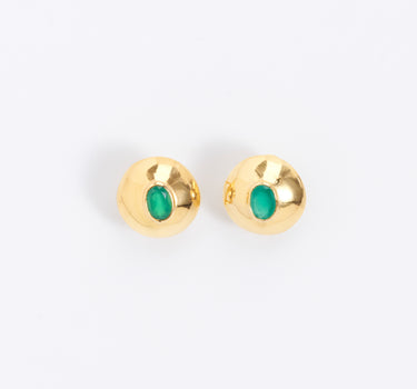 Circle of Radiance-Green Onyx Studs