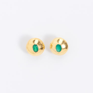Circle of Radiance-Green Onyx Studs
