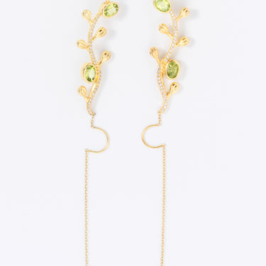 Golden Vine Peridot Earcuff