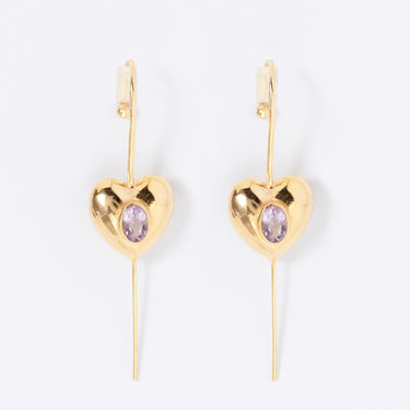 Heart of Harmony Amethyst  Earcuffs