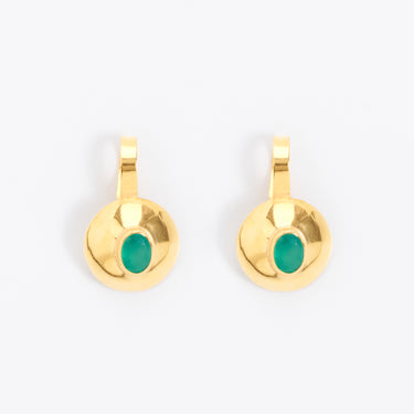 Calm Renewal Green Onyx Earcuffs