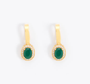 Green Onyx Earcuffs